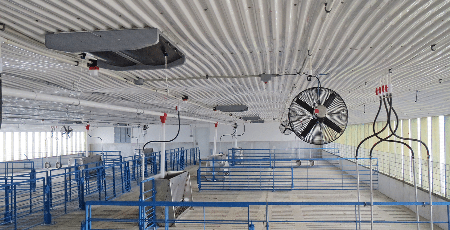 Double L EcoTight Shutter and DL Inlets in hog barn
