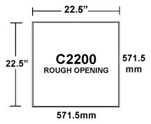 C2200 4-Way Attic Inlet Rough Opening