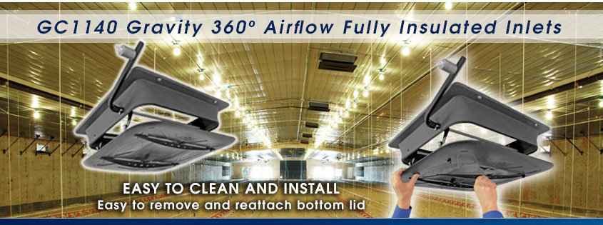 GC1140-Gravity-Attic-Inlets-in-Poultry-House GC1140 Gravity Inlet