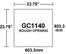 GC1140 Inlet Rough Opening