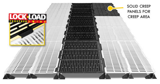 IVP68_Farrowing_Floor_ValuCast_Plastic_Creep IVP Farrowing Floor with ValuCast Cast Iron Slat and Plastic Creep Slat