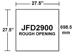 JFD2900-insulated-inlet-rough-opening JFD2900 Insulated Inlet Rough Opening