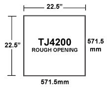 TJ4200 TopJet 4-Way Inlet Rough Opening