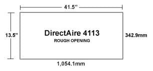 DirectAire_4113_European_Curved_Inlet_Rough_Opening DirectAire 4113 European Curved Inlet Rough Opening