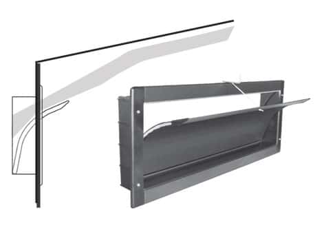 Recessed-European-Curved-Wall-Inlet-Airflow Recessed Wall Air Inlet Airflow